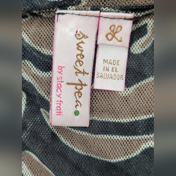 Anthropologie SWEET PEA by STACY FRATI Women's Brown, Cream,  Nylon Dress Size L - Picture 6 of 8